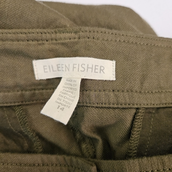 Eileen Fisher Organic Cotton Cropped Pants Size 14 Lightweight Minimalist - Picture 5 of 6